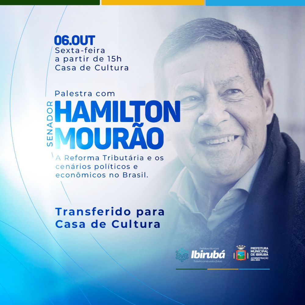 Senador Hamilton Mour O Palestrar Nesta Sexta Feira S H Na