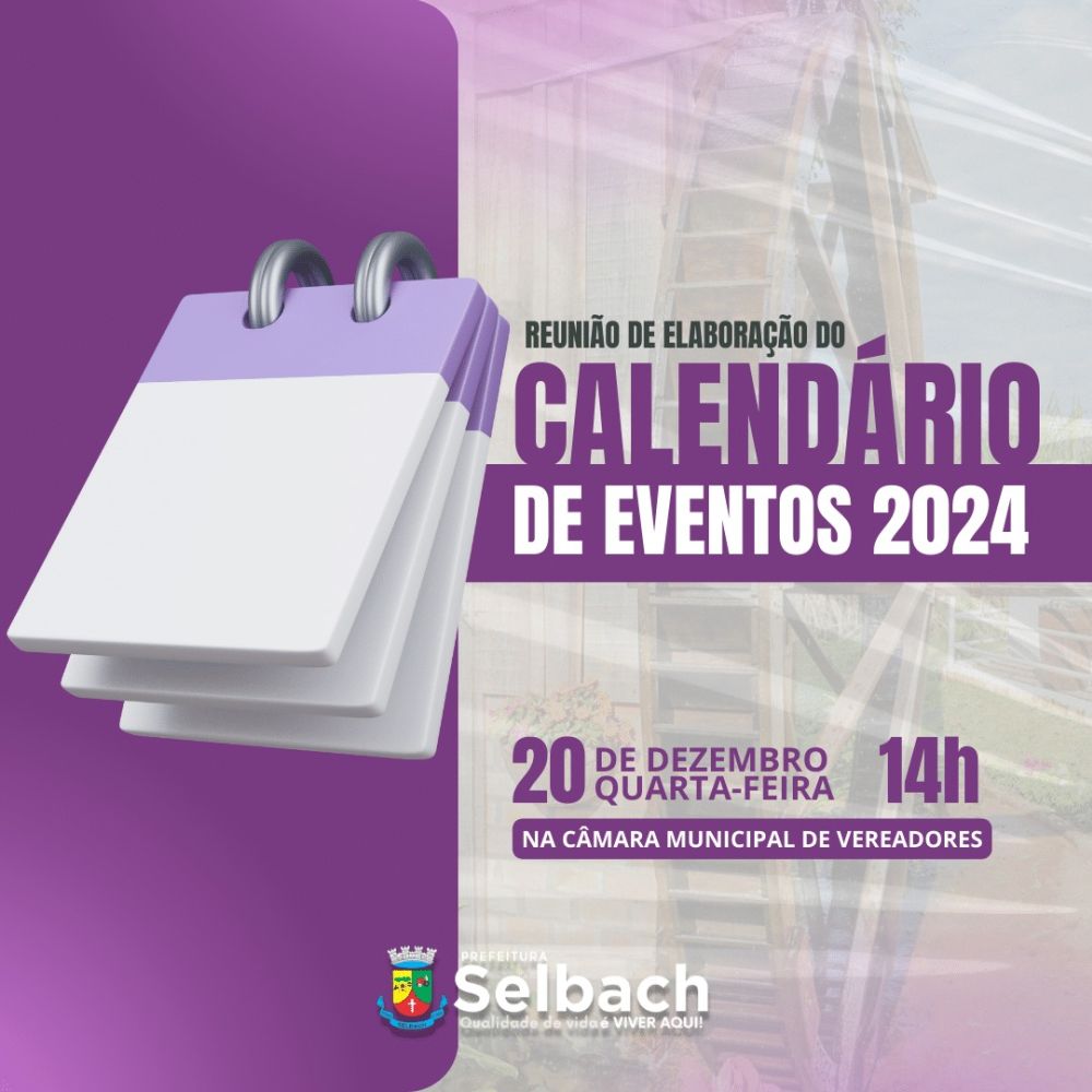 Reunião para elaboração do calendário de eventos será realizada